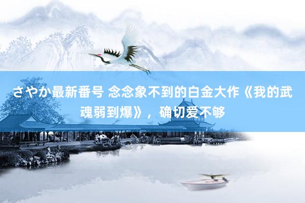 さやか最新番号 念念象不到的白金大作《我的武魂弱到爆》，确切爱不够