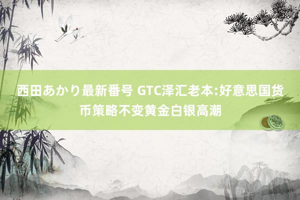 西田あかり最新番号 GTC泽汇老本:好意思国货币策略不变黄金白银高潮