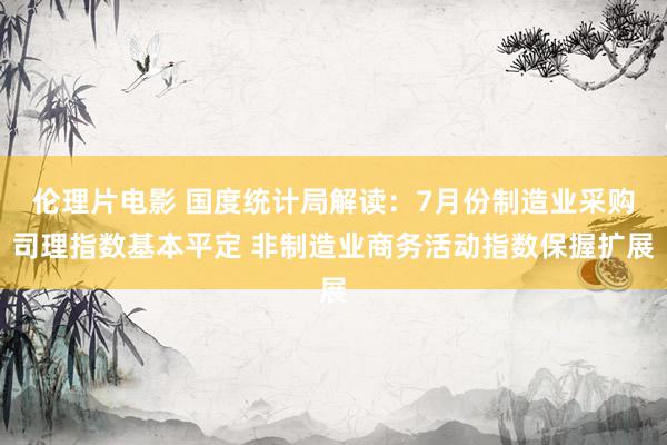 伦理片电影 国度统计局解读：7月份制造业采购司理指数基本平定 非制造业商务活动指数保握扩展