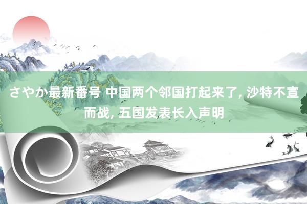 さやか最新番号 中国两个邻国打起来了, 沙特不宣而战, 五国发表长入声明